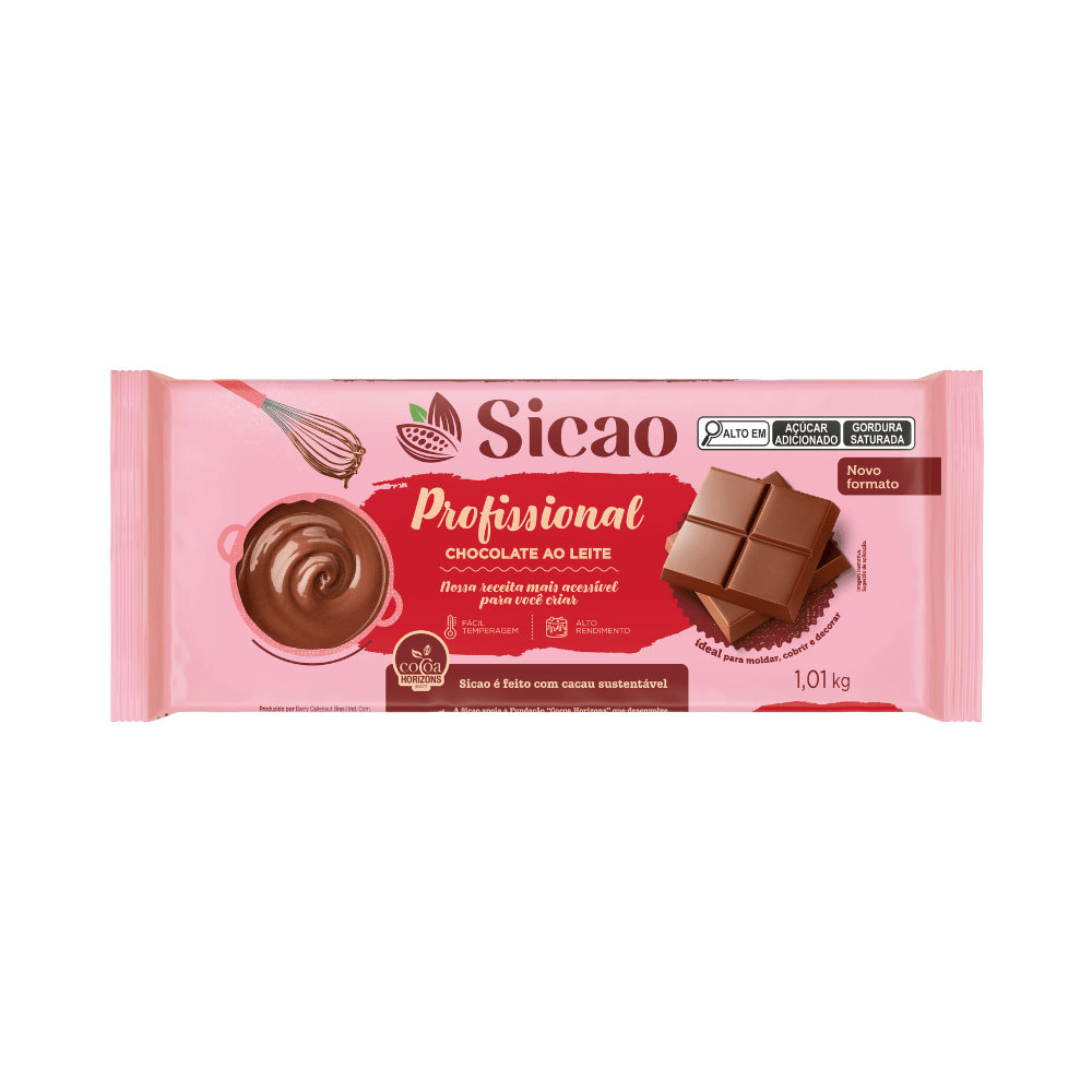 Chocolate Profissional Ao Leite Barra 1,01kg Sicao em Oferta na Shopee