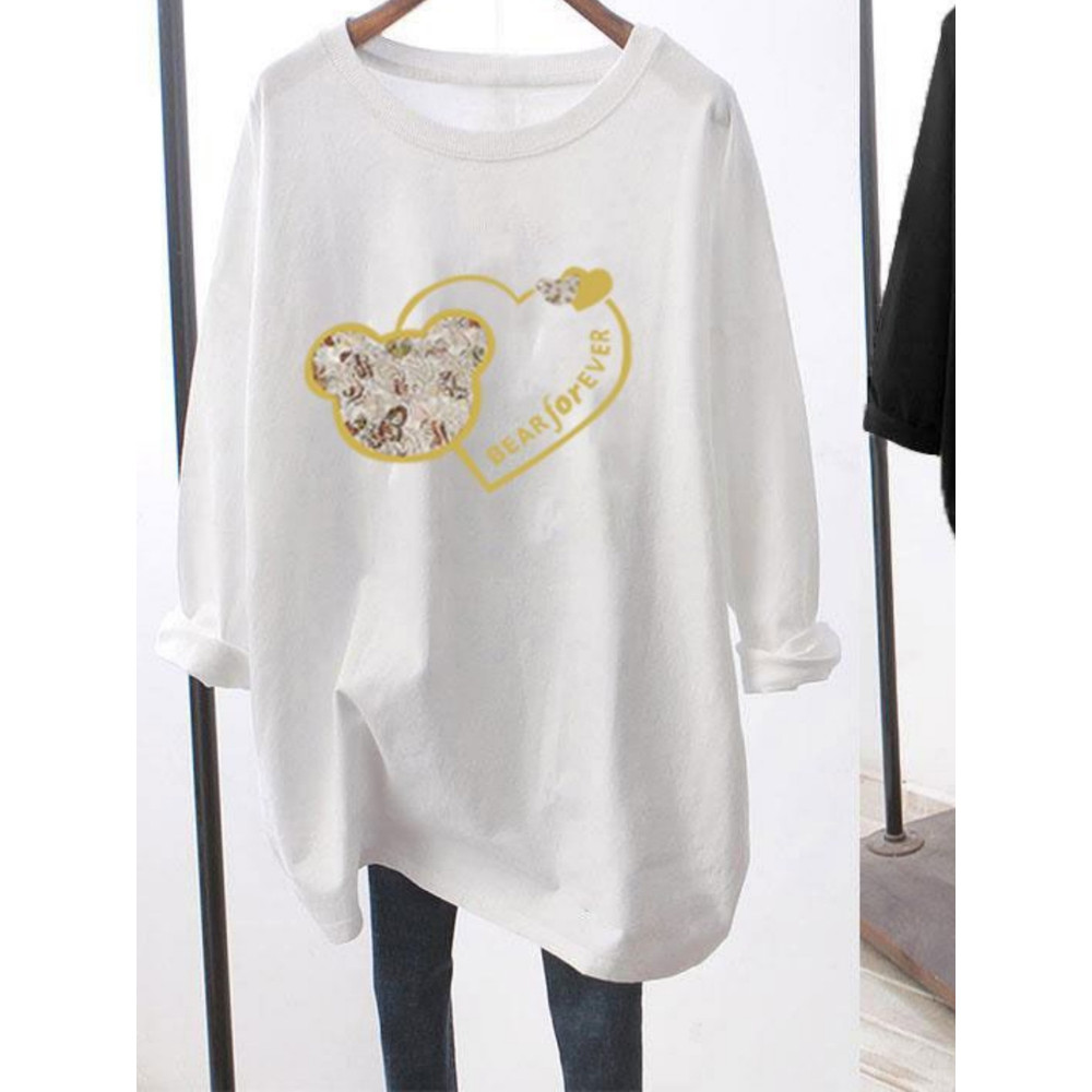 Roupa de maternidade novo estilo branco manga comprida camiseta roupas femininas 2026 início da primavera novo estilo be