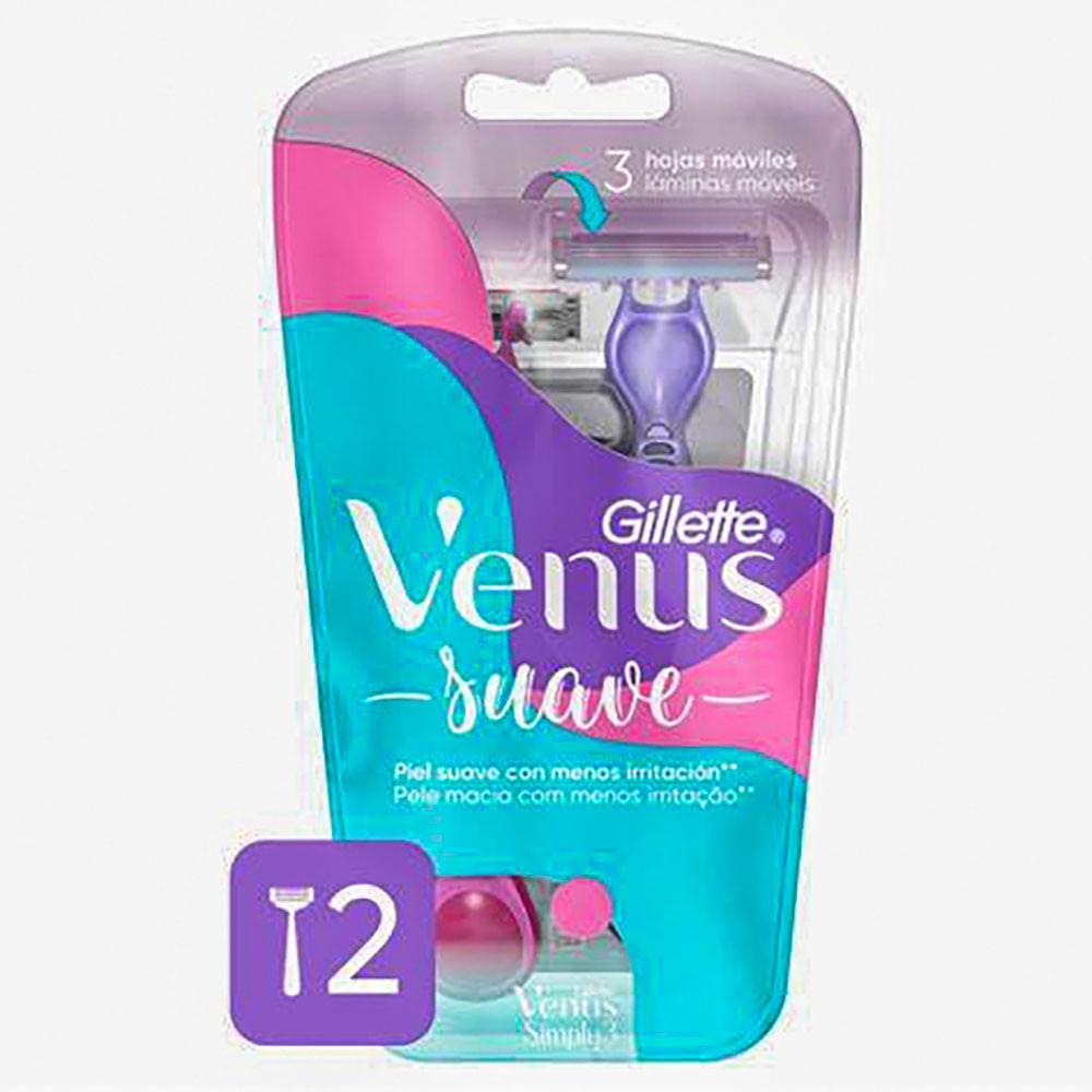 APARELHO GILLETTE VENUS 3 SIMPLY PINK COM 2 UNIDADES