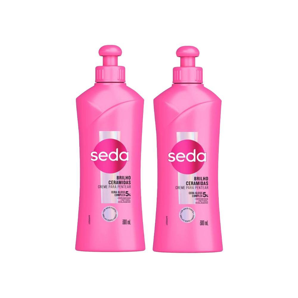 Kit 2 Cremes para Pentear Seda Cocriações Ceramidas Brilho 300ml cada