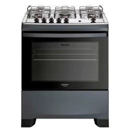 Fogão De Piso 5 Bocas Supreme Titanium Dako Com Mesa Inox Forno 100 Litros Bivolt