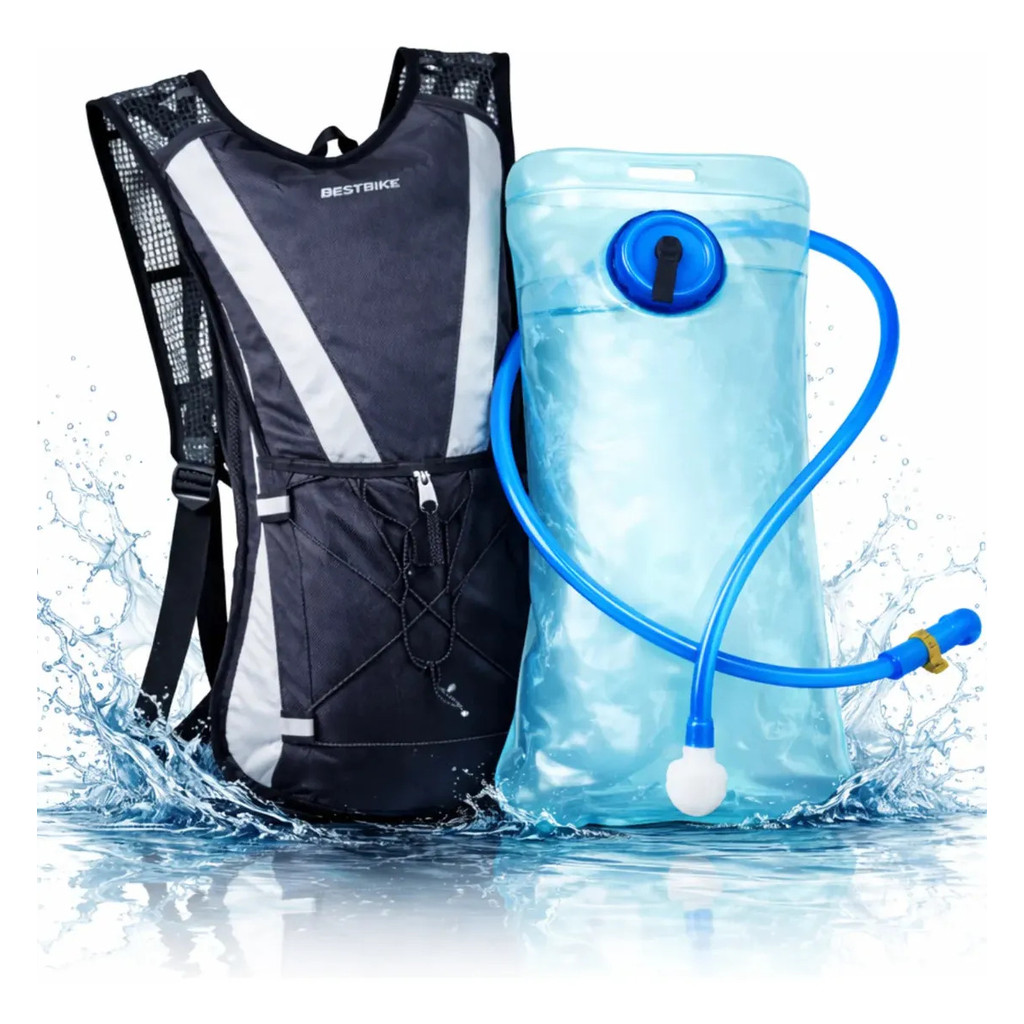 Mochila De Hidratação Bolsa De Agua Térmica 2 Litros Com Refil Incluso Bike Ciclismo Corrida Trilha Acampamento