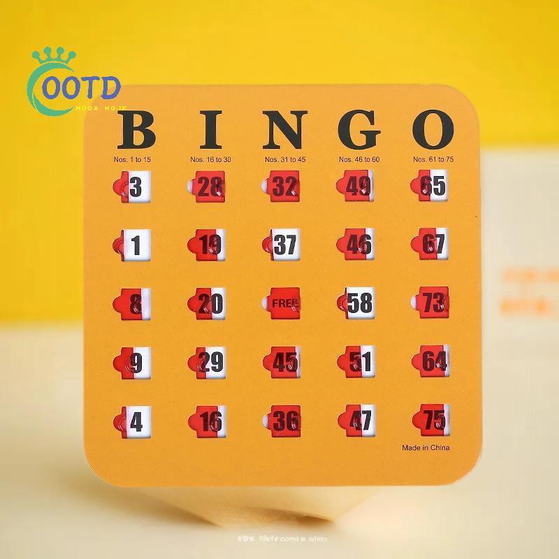 Moda Hoje 5pcs Cartão De Jogo De Bingo Fácil Leitura Com Janelas Deslizantes Reutilizável Capacidade De Pensamento Lógic