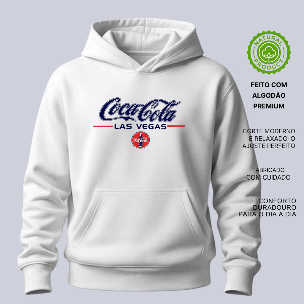 Moletom Capuz Coca Las Vegas Moletom Blusa De Frio Casaco Blusão Envio Rapido