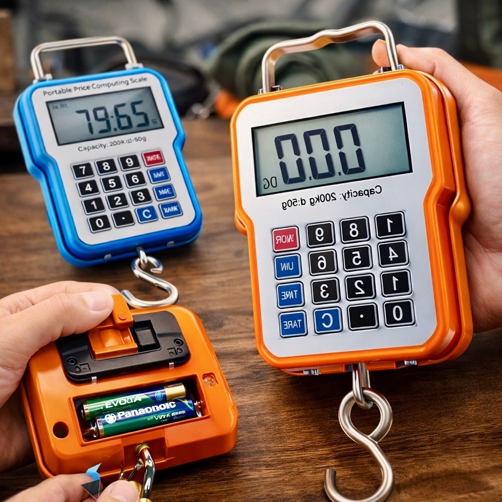 Balança De Gancho Digital 200kg Com Calculadora Eletrônica Visor Iluminado Para Malas Pesca Fretes E Cargas Pesadas