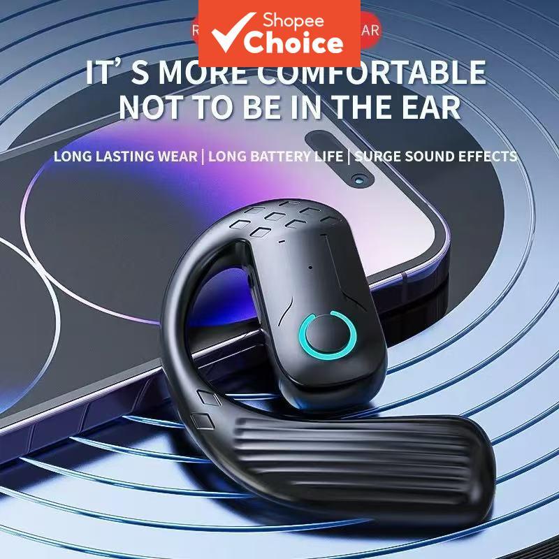  Fones de Ouvido B01 Preto Fones de Ouvido Bluetooth Sem Fio de Uma Só Orelha Bateria de Longa Duração Fones de Ouvido