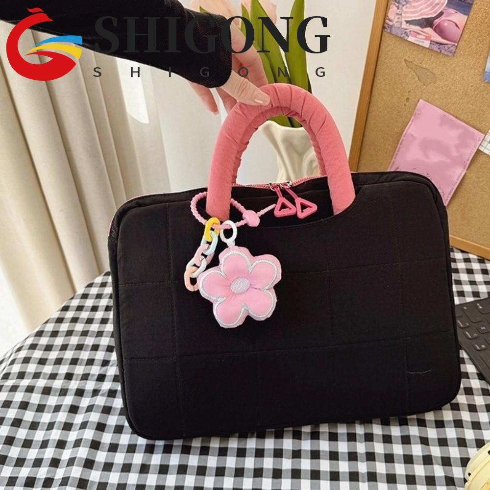 SHIGONG Capa Para Laptop , Bolsa Portátil Computador De 14 Polegadas , Inchada Com Pingente Tablet , Transporte De Viage
