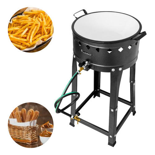 Fritador Tacho Pasteleiro 16 Litros Alta Pressão Com Cavalete Esmaltado