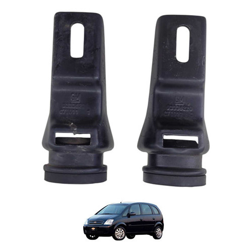 Par Suporte Radiador Gm Meriva Corsa Montana 2011 93336220 Preto