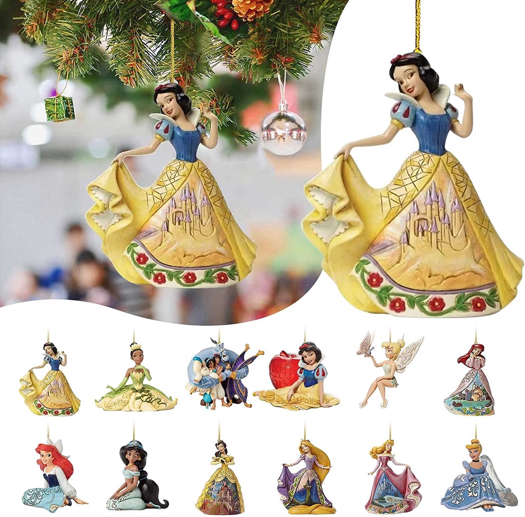 Pingente De Natal Decorações Árvore Disney Princesa Desenho Animado  Pendurado Ornamentos Casa Decoração De Festa | Shopee Brasil