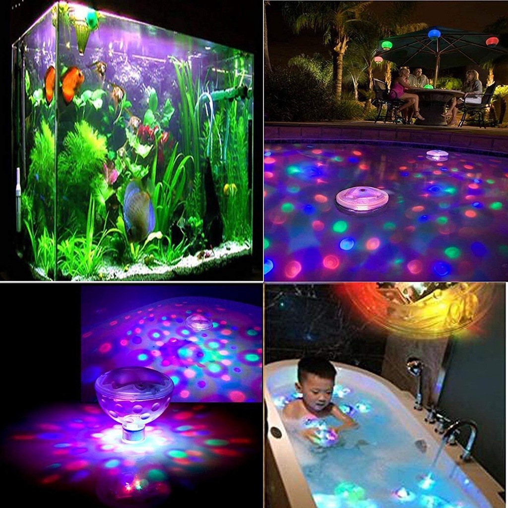 Lâmpada flutuante Para Piscina Lago Banheira Iluminação Flutuante ...