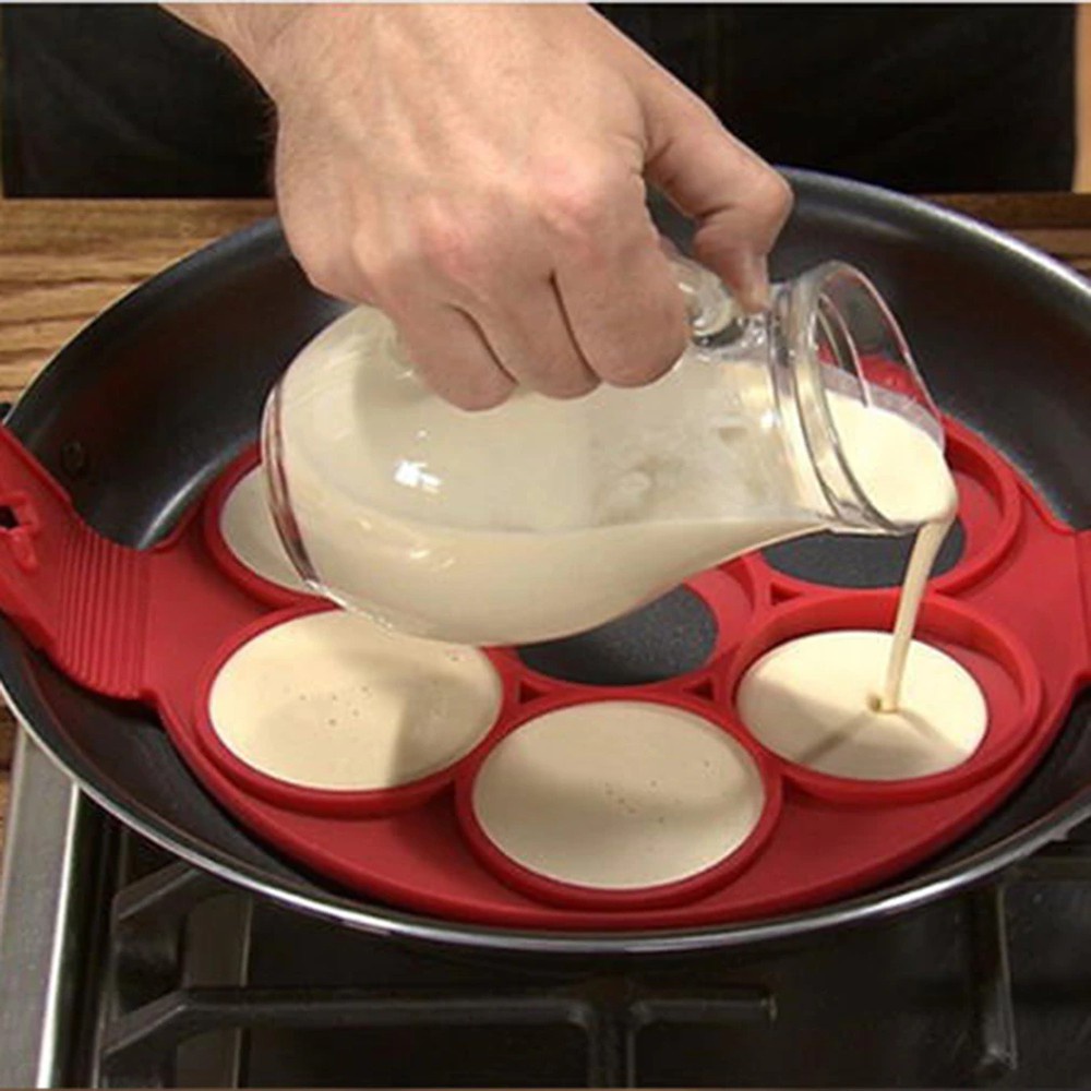 Forma Panquequeira Omeleteira Antiaderente Silicone.