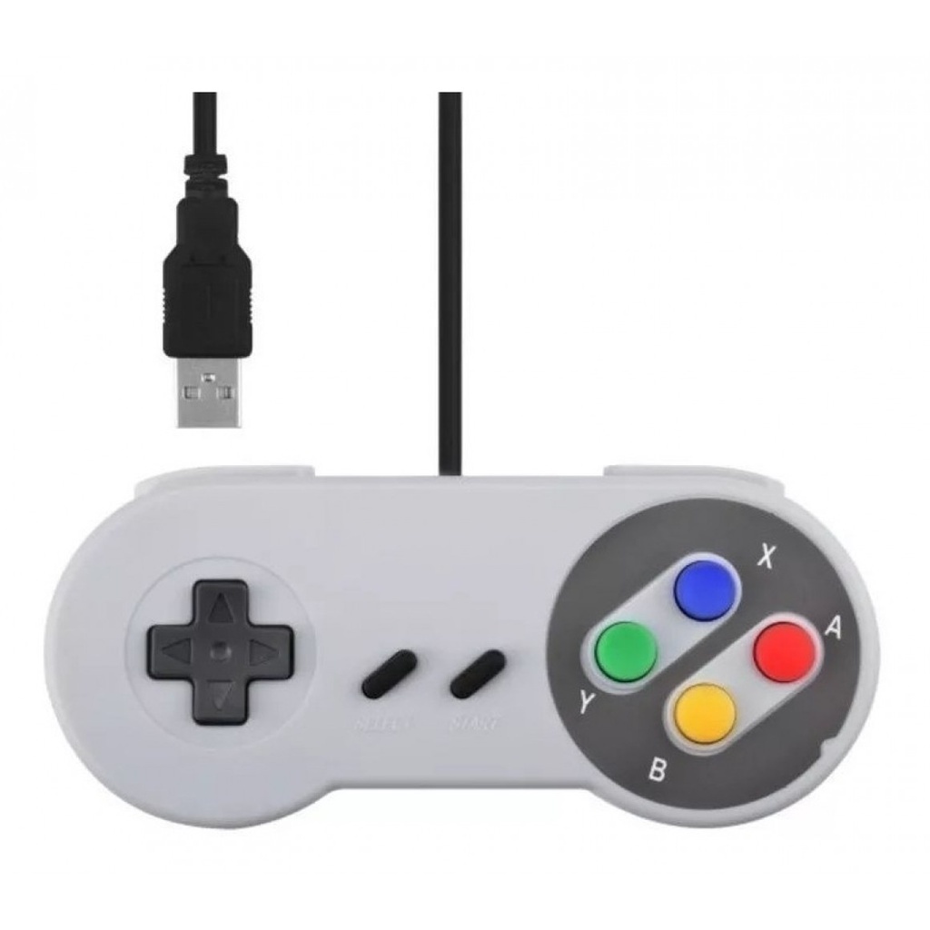Controle Usb Super NIn Snes Joystick Windows Pc Emulado .