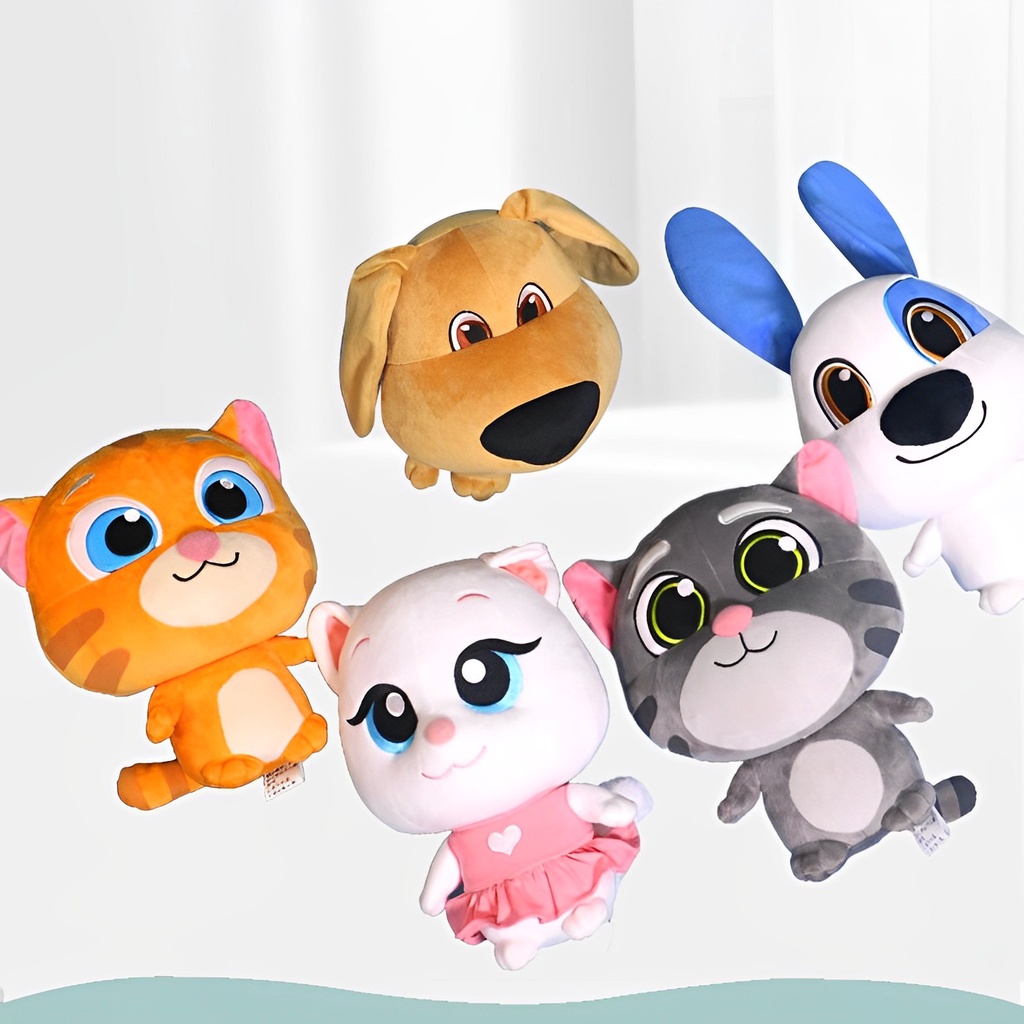 In Stock！Talking Tom Cat Plush Doll Angela Ben Hank Ginger Stuffed Dolls  Kids Toys Cartoon Animal Dog Toddler Birthday Gift | Shopee Brasil