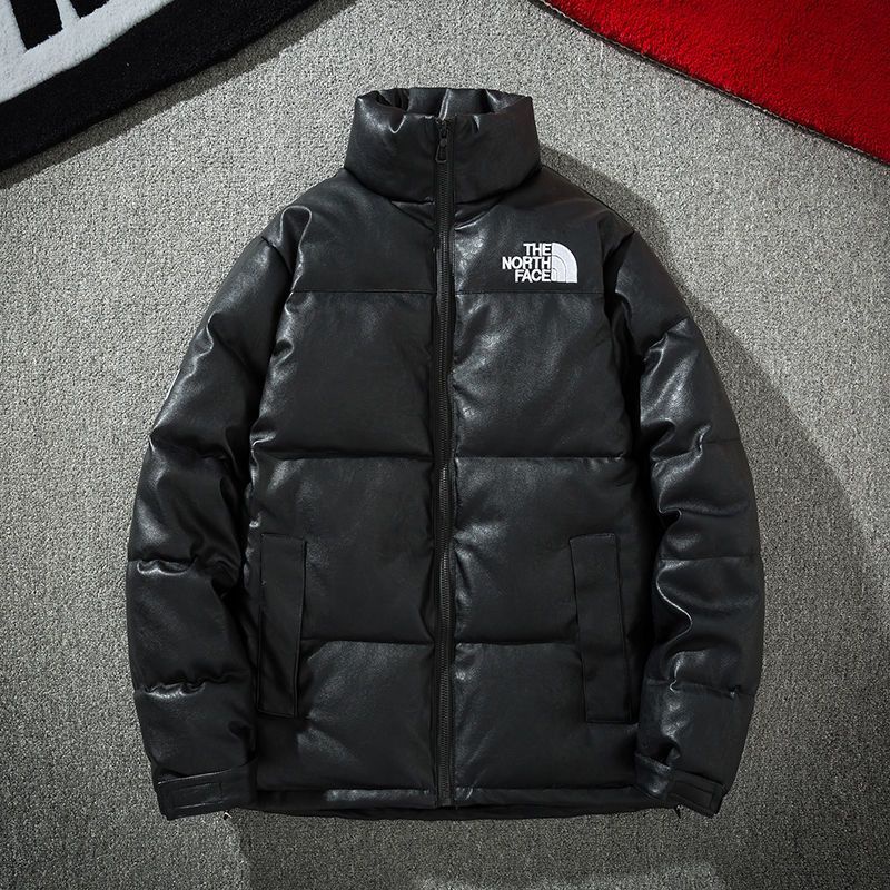 The North Face A Norte 1996 Bordado Em Couro Casaco De Moda Homem