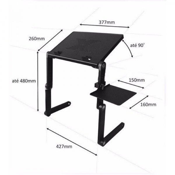Suporte Articulado De Notebook  Multifuncional Com Cooler De Mesa Cama Sofá Dobrável Conforto Sofá Cama Escritório