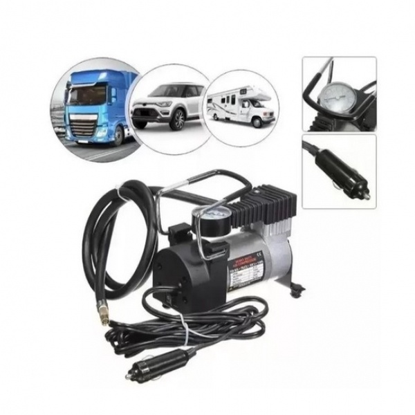 Compressor De Ar Mini Elétrico Portátil Compressor De Ar Automotivo 12v P/ Pneu Carro Moto Bicicleta