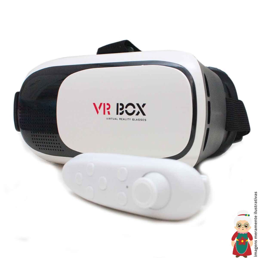 Vr Box Oculos Realidade Virtual Cardboard 3d Rift + Controle Bluetooth Para Celular Loja da Vovó