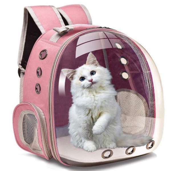 Kit Mochila Bolsa Pet Visão Panorâmica Astronauta Cachorro Gato + Escova Pente envio imediato