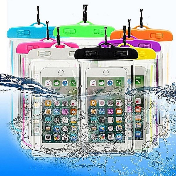 Capa Bolsa A Prova Dágua para Mergulhos e Chuva Impermeável Universal Para Celular Moto Chuva