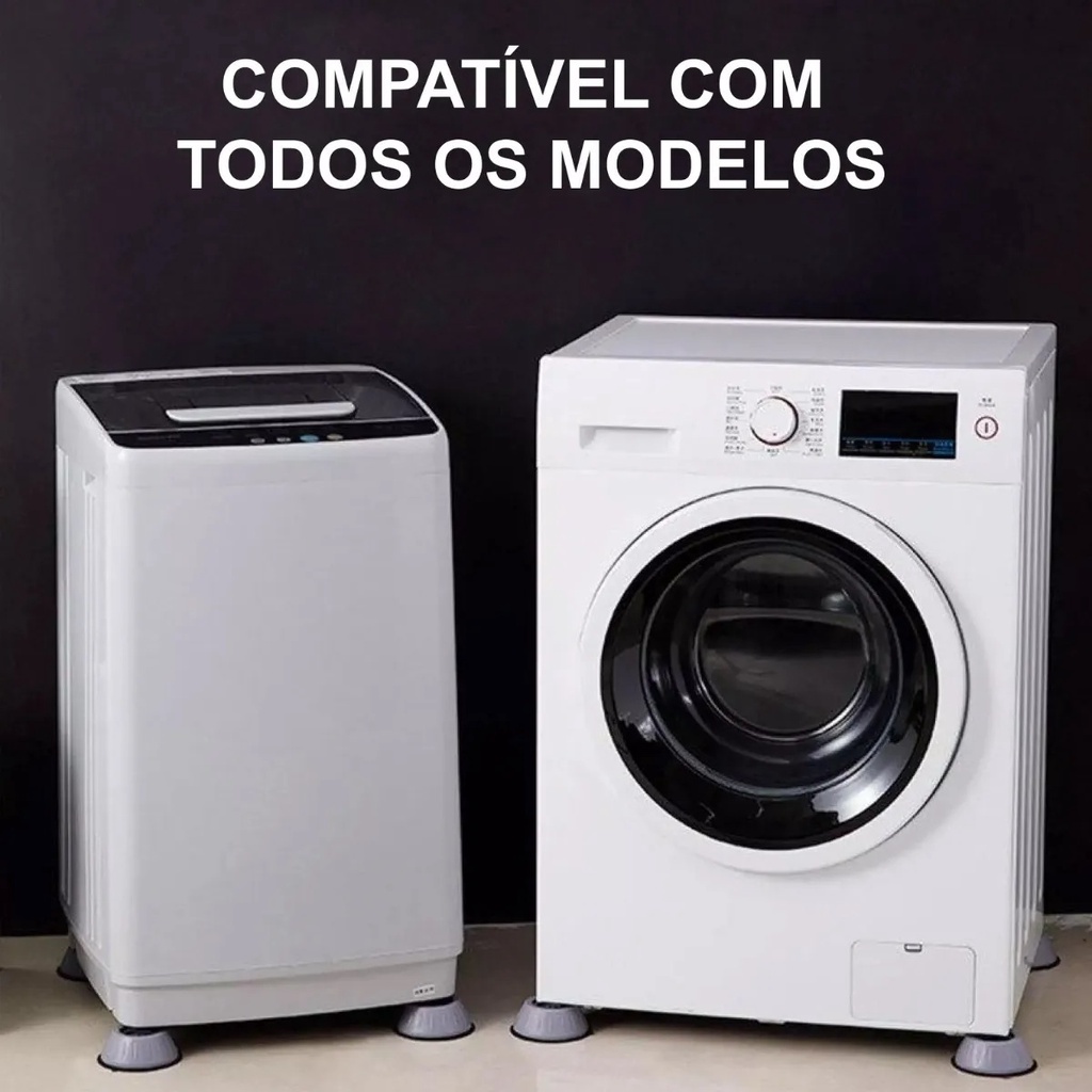 Pé Nivelador Lava E Seca Suporte Secadora e Lavadora Anti Vibração