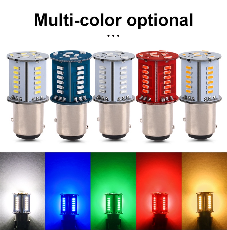 1pc 1157 Led Luz De Freio Estroboscópica BAY15D Bulbo 30 SMD DRL Inverter O Sinal De Volta Do Estacionamento Lâmpada De Stop Da Cauda Motocicleta Automotiva em Oferta na Shopee