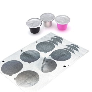 40pcs Vedações Refil Nespresso Capsulas De Café Adesivos Refiláveis Nespress Coffee Pod Films Reutilizáveis Filtros Italianos Tampas Acessórios Para Máquinas Eletrodomésticos De Cozinha