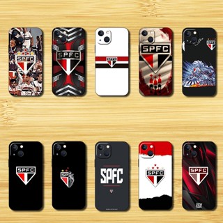 Estojo Para iPhone 13 Mini 14 Plus AO24 SPFC Manga Protetora De Concha Macia