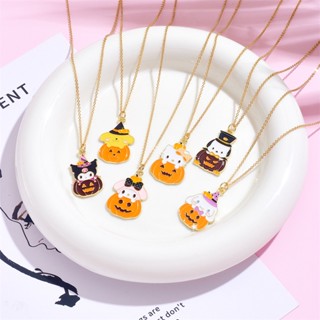 XiaoboACC Colares De Gargantilha De Halloween Pochacco Kuromi Clavicle Chain Jewelry