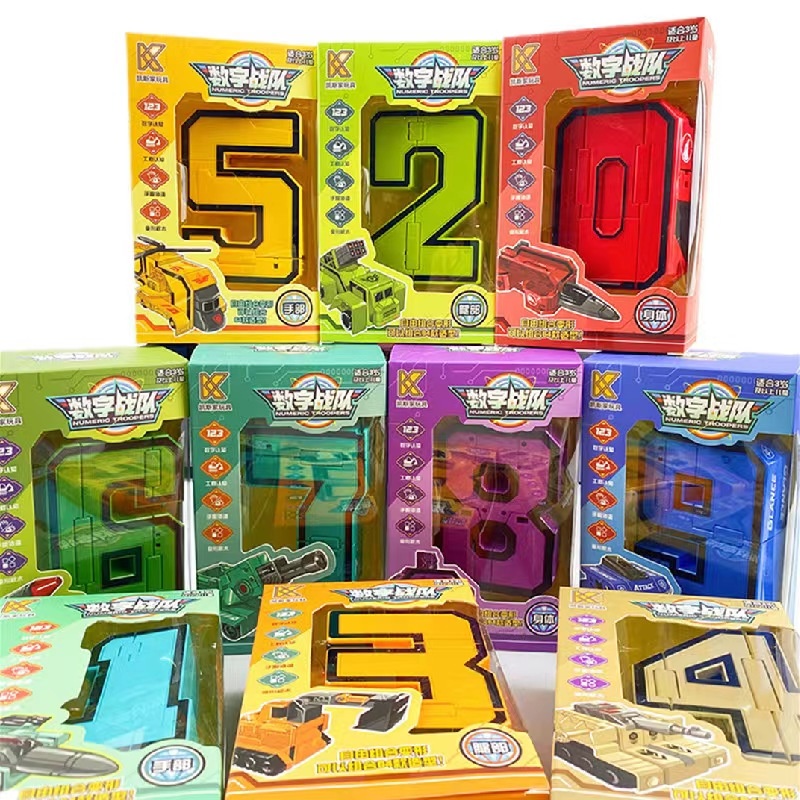 Números 10 transformer Infantil de Brinquedo Robô Transformer