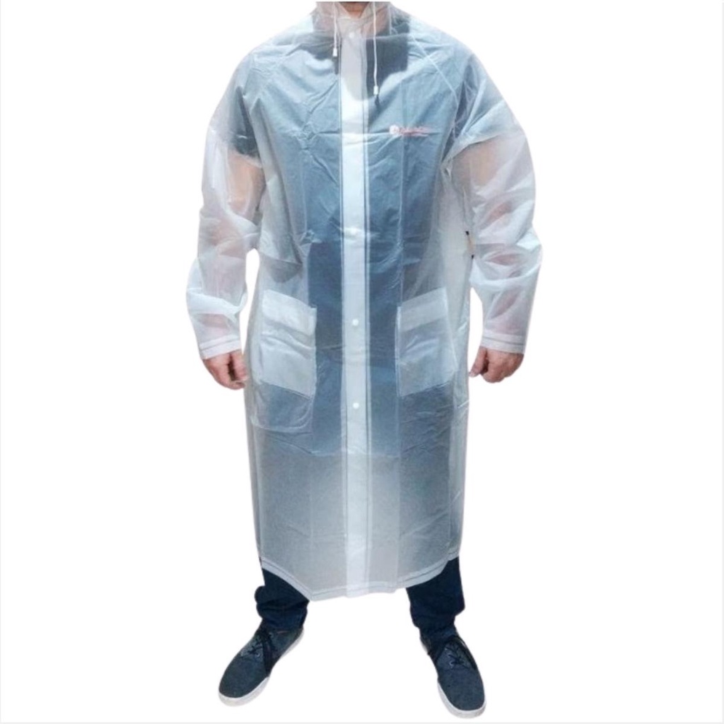 Capa De Chuva Capuz Com Bolsos Transparente Reforçado Pvc G plus size unissex impermeavel resistente em Oferta na Shopee