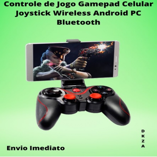 Controle Jogo Gamepad Celular Joystick Wireless Android PC Bluetooth Suporte Celular - Envio Imediato