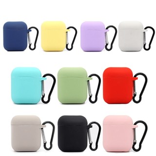 Capa Case Silicone Protetora Para AirPods 1 2 com gancho