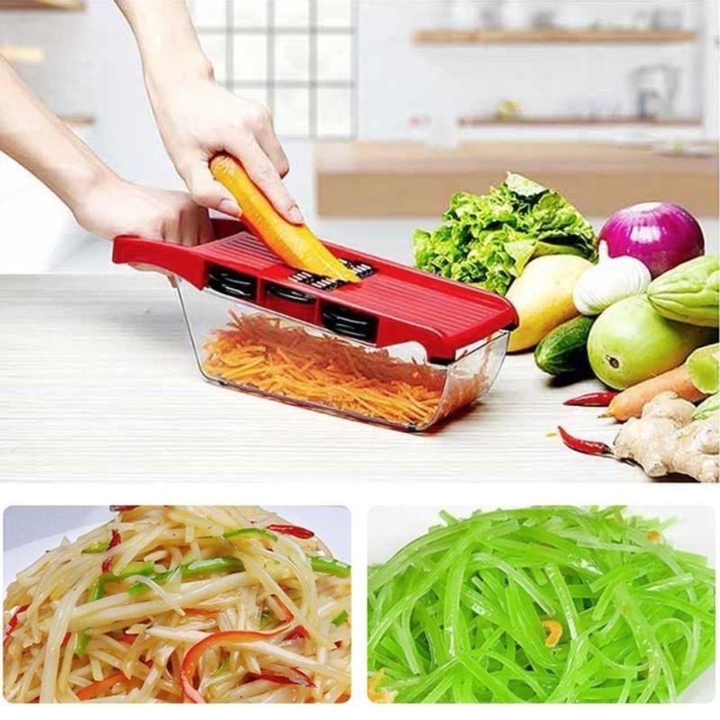 Ralador Fatiador Legumes Mandoline Slicer Multifuncional Aço Inox - original 10 em 1