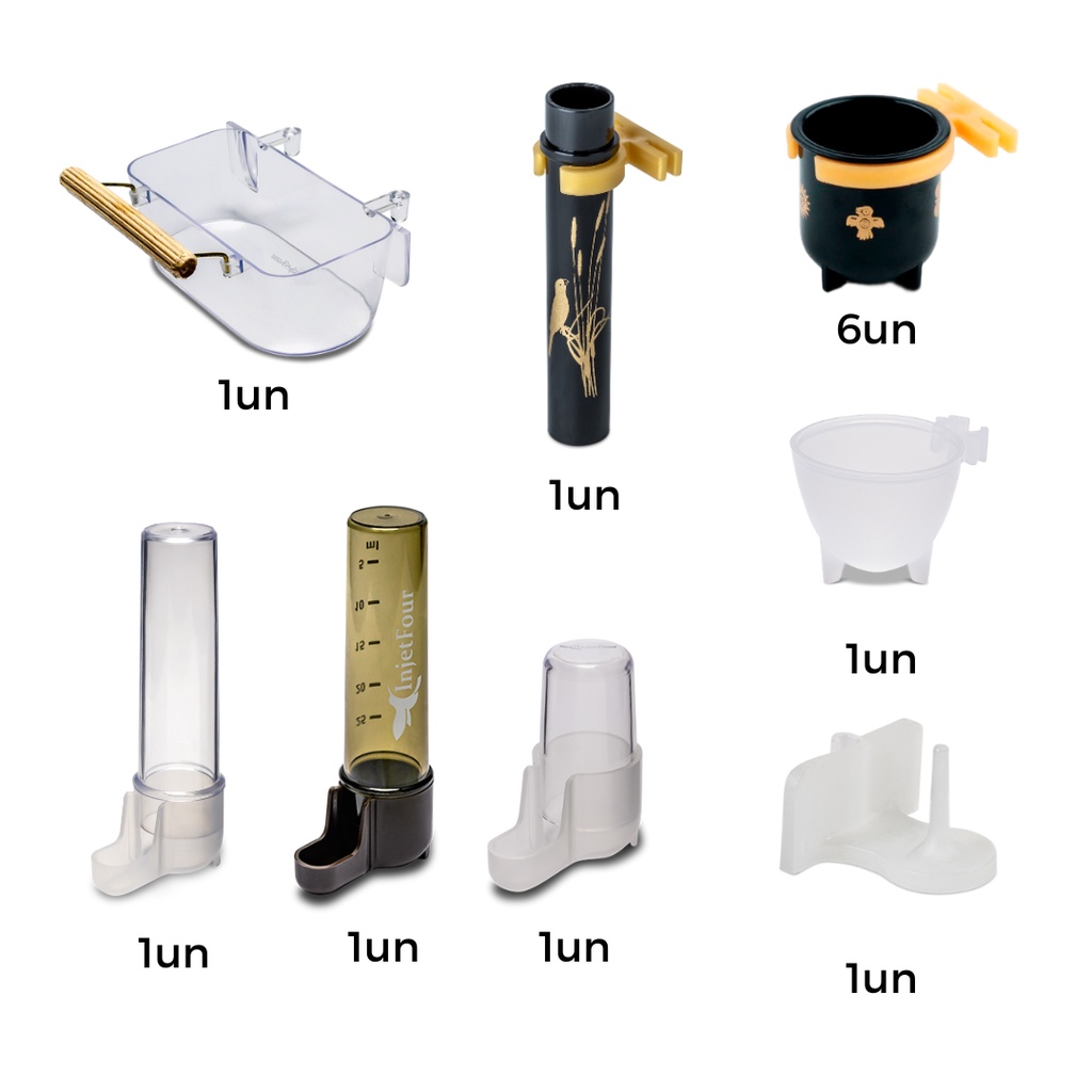 Kit Coleiro - Banheira / Porta Vitamina Asteca / Bebedouro / Porta Tiririca em Oferta na Shopee