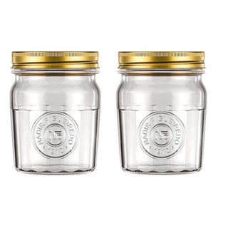 Kit 2 Potes De Vidro Americano Vintage Retrô 500ml - Nadir