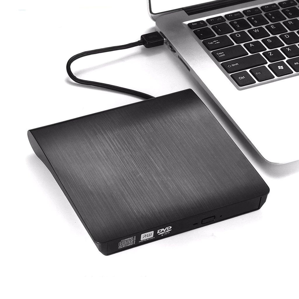 Leitor E Gravador Cd Dvd Externo Slim Preto Usb 3.0 P/ Pc Drive Portátil PC Desktop Notebook