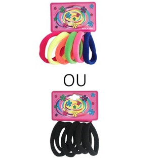 Kit 6 Elásticos Xuxinha Cabelo rabico Pacote Cores Mescladas