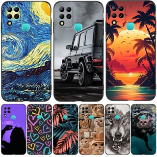 Estojo Para infinix HOT 11 G37 Silicon Phone Cover Preto tpu Deixa Um Bonito Carro De Rua De Desenho Animado em Oferta na Shopee