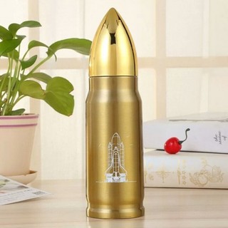 Garrafa Personalizada em Formato de Bala de Fuzil Térmica de inox - 500ml.