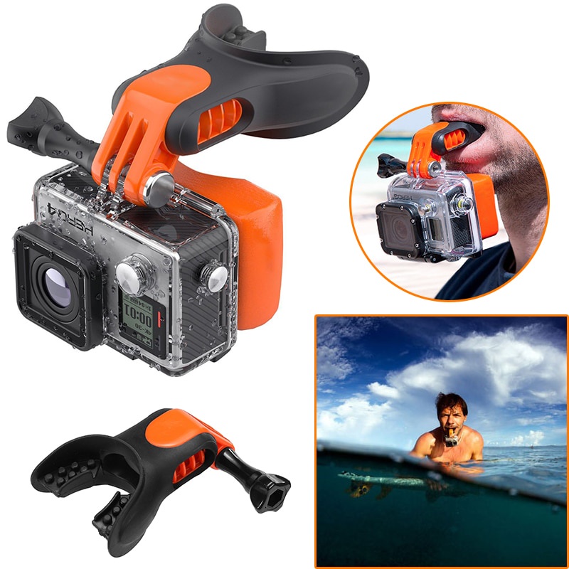 Suporte De Dentes Surf Tiro De Boca De Mordida Para GoPro Hero 10 9 87 6 5 4 Câmeras De Ação