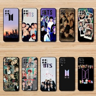 Estojo Para Samsung Galaxy A22 M22 4G BTS LOGO TPU Manga Protetora De Concha Macia