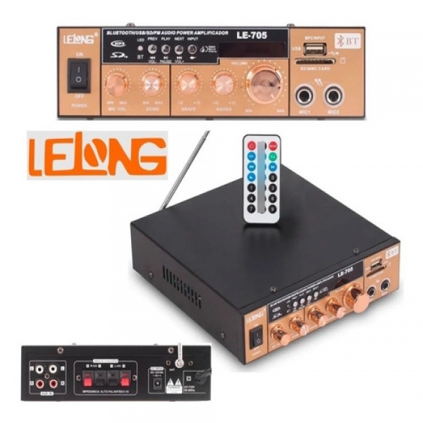 Receiver Amplificador Mini Rádio Som Bluetooth 200w Radio Usb Karaokê