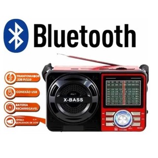 Rádio Retrô Vintage Portátil com bluetooth carregavel na Tomada / pilha Am Fm Sw Pendrive…