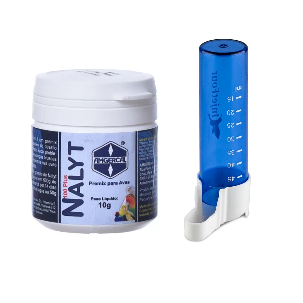 Kit Nalyt 100 Plus Amgercal (10g) e Bebedouro Graduado