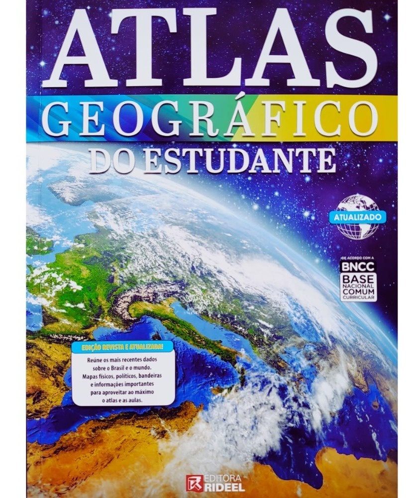 Atlas Geográfico Do Estudante - Rideel em Oferta na Shopee