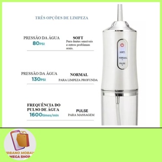 Irrigador Dental Portátil - Jato D Água Limpador Dental Dentes E Gengiva Cor Branco Voltagem 110v/220v