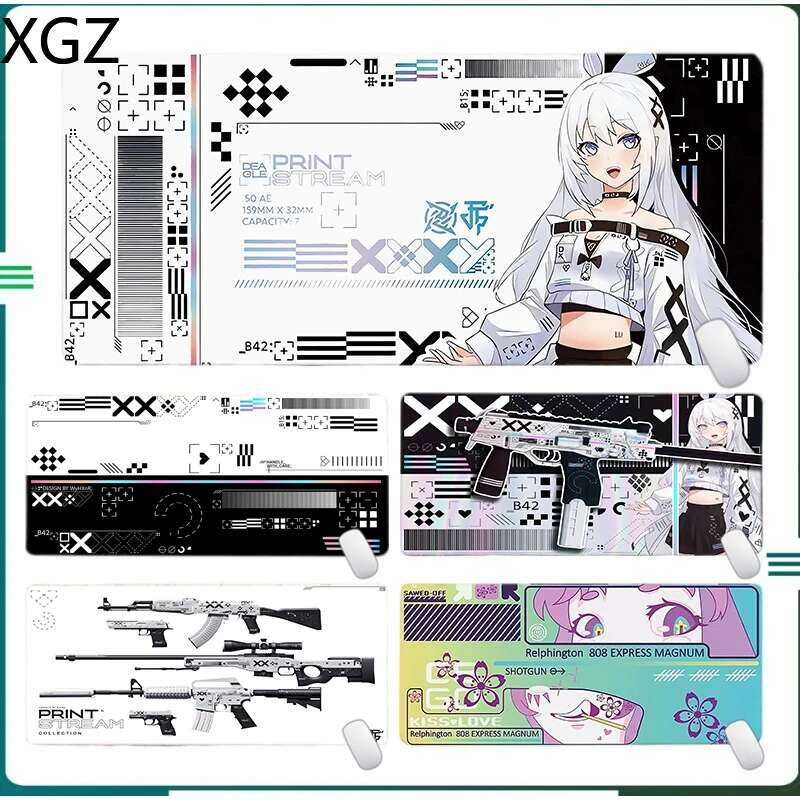 XXL Grande Mousepad Tapete De Teclado CS GO Impressão Stream Design Contador Greve Gaming Mouse Pad Anime Menina Gamer K