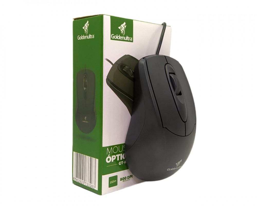 Mouse Gamer 800dpi USB Preto Classic - Performance Alta!