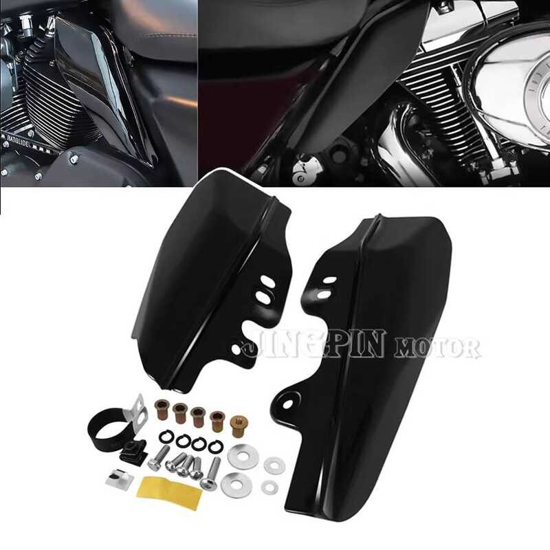 Motocicleta Harley deslizando estrada rei rua deslizando motor modificado placa lateral esquerda direita placa de isolam